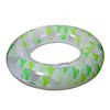 Pool Central Inflatable Green and Clear Geometric Swimming Pool Inner Tube Ring 47-Inch Image 1