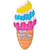 Pool Central: Inflatable Pink and Blue Jumbo Ice Cream Cone Swimming Pool Float  66.5-Inch Image 1