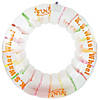 Pool Central Inflatable White and Orange Swimming Pool Water Wheel Float Toy  49-Inch Image 1