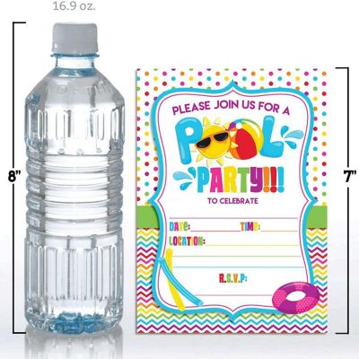 Pool Party Invitations 40pcs. by AmandaCreation Image 2
