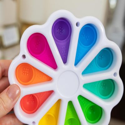 Pop Fidget Toy 10-Button Rainbow Numbers Silicone Bubble Popping Game Image 2