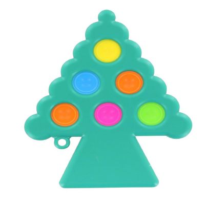Pop Fidget Toy Holiday Tree 6-Button Bubble Popping Game Image 1