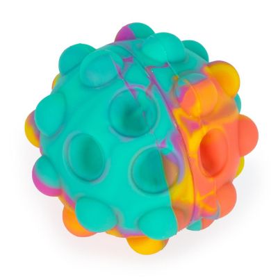 Pop Fidget Toy Pressure Relief Silicone Bubble Popping Game Ball  Rainbow Image 1