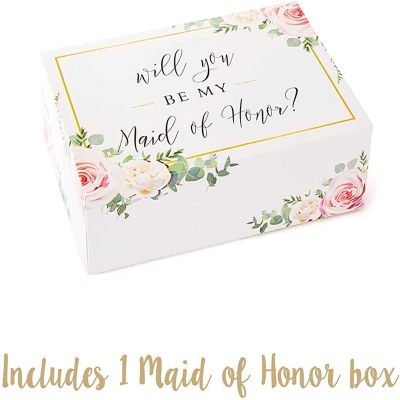 Pop Fizz Designs Bridesmaid Gift Box Set Flowers 10 piece Image 1