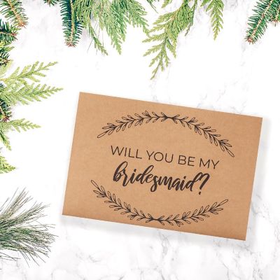 Pop Fizz Designs Kraft Bridesmaid Box Set 6 pack Image 1
