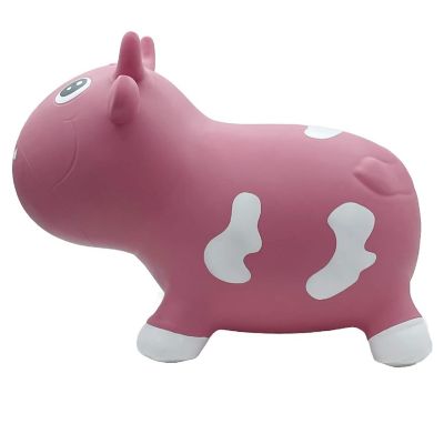 Pop It Up: Kidzzfarm Bouncing Cow:Junior - Pink - Inflatable Animal Hopper,12mo+ Image 2