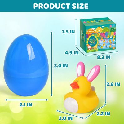 PopFun 3.5" Easter Eggs with Rubber Duck Toys 18 Pc Image 3