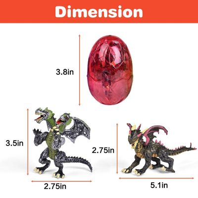 PopFun 3.8" Easter Eggs with Dragon Toys 12 Pc Image 3