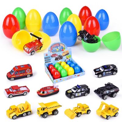 PopFun Easter Egg Fire Police Cars 12 Pc Image 3