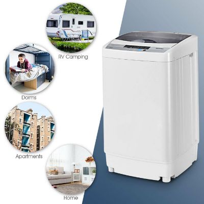 Portable Compact Washing Machine 1.34 Cu.ft Spin Washer Drain Pump 8 Water Level Image 2