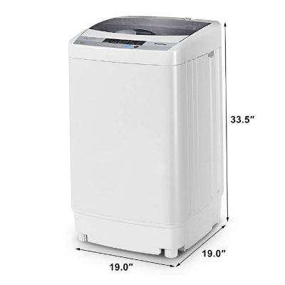 Portable Compact Washing Machine 1.34 Cu.ft Spin Washer Drain Pump 8 Water Level Image 3