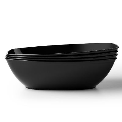 Posh Setting Black Oval Salad Bowl - 72 oz. - 4 Pack Image 1