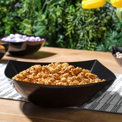 Posh Setting Square Black Serving Bowl - 64 oz. - 4 Pack Image 1