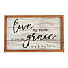 Positively Simple Live by Faith Wood Sign Image 1