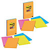 Post-it Super Sticky Notes, 4" x 6", Rio de Janeiro Collection, Lined, 4 Pads/Pack, 2 Packs Image 1