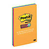 Post-it Super Sticky Notes, 4" x 6", Rio de Janeiro Collection, Lined, 4 Pads/Pack, 2 Packs Image 2