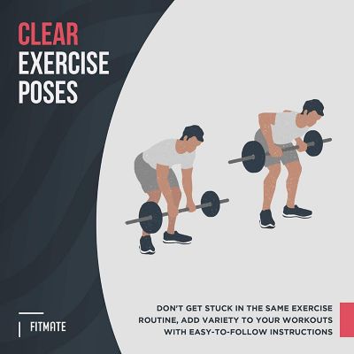 PosterMate FitMate Barbell Workout Exercise Poster - Workout Routine   (16.5 x 25 Inch) Image 3