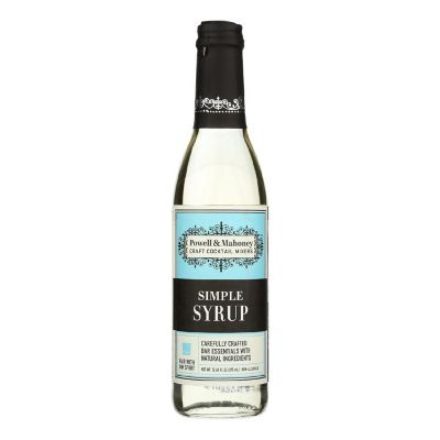 Powell and Mahoney Cocktail Mixer - Simple Syrup - Case of 6 - 12.68 oz Image 1