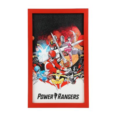 Power Rangers Action-Packed Group Shot 11" X 18" Red Wall Frame Image 1