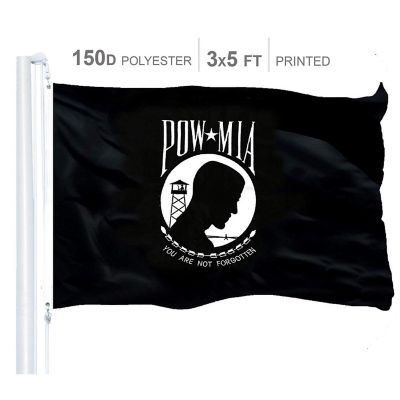 POWMIA Flag 150D Printed Polyester 3x5 Ft Image 1