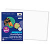 Prang Construction Paper, Bright White, 12" x 18", 50 Sheets Per Pack, 5 Packs Image 1