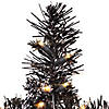Pre-Lit Artificial Tinsel Halloween Tree - 3' - Black - Clear Lights Image 3
