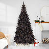 Pre-Lit Artificial Tinsel Halloween Tree - 9' - Black - Clear Lights Image 1