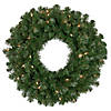 Pre-Lit Windsor Pine Artificial Christmas Wreath - 24-Inch  Clear Lights Image 1