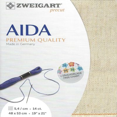 Precut Zweigart Rustico-Aida 14 count Wheat 3279/54 Image 1