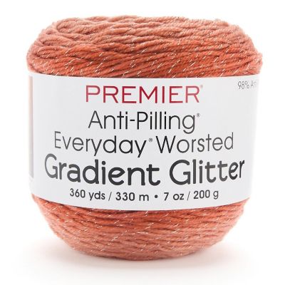 Premier Everyday Worsted Gradient Glitter Yarn-Terracotta Tones Image 1