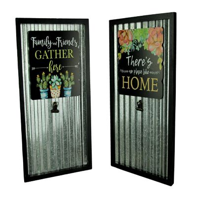 Premier Home Imports Farmhouse Garden Set of 2 Rustic Sentiments Hanging Memo Boards Image 1