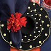 Premium 10.25" Black with Gold Dots Round Blossom Disposable Plastic Dinner Plates (120 Plates) Image 4