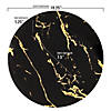 Premium 10.25" Black with Gold Stroke Round Disposable Plastic Dinner Plates (120 Plates) Image 2