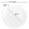 Premium 10.25" Solid White Organic Round Disposable Plastic Dinner Plates (120 Plates) Image 2