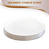 Premium 10.25" Solid White Organic Round Disposable Plastic Dinner Plates (120 Plates) Image 4