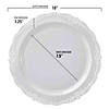 Premium 10" Clear Vintage Round Disposable Plastic Dinner Plates (120 Plates) Image 2