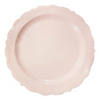Premium 10" Pink Vintage Round Disposable Plastic Dinner Plates (120 plates) Image 1