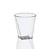 Premium 2 oz. Clear Square Bottom Disposable Plastic Shot Cups (500 Cups) Image 1