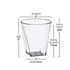 Premium 2 oz. Clear Square Bottom Disposable Plastic Shot Cups (500 Cups) Image 2