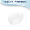 Premium 2 qt. Clear Oval Plastic Serving Bowls (24 Bowls) Image 4