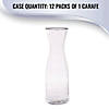 Premium 35 oz. Clear Large Disposable Plastic Wine Carafes with Lids (12 Carafes) Image 4