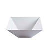 Premium 4 qt. White Square Plastic Serving Bowls (24 Bowls) Image 1