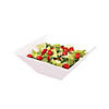 Premium 4 qt. White Square Plastic Serving Bowls (24 Bowls) Image 1