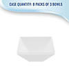 Premium 4 qt. White Square Plastic Serving Bowls (24 Bowls) Image 4