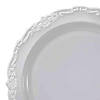 Premium 7.5" Clear Vintage Round Disposable Plastic Appetizer/Salad Plates (120 Plates) Image 1