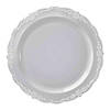 Premium 7.5" Clear Vintage Round Disposable Plastic Appetizer/Salad Plates (120 Plates) Image 1
