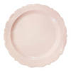 Premium 7.5" Pink Vintage Round Disposable Plastic Appetizer/Salad Plates  (120 plates) Image 1