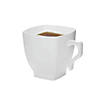 Premium 8 oz. White Square Plastic Coffee Mugs - 192 Ct. Image 1