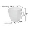Premium 8 oz. White Square Plastic Coffee Mugs - 192 Ct. Image 2