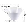 Premium 96 oz. White Round Deep Plastic Serving Bowls (24 Bowls) Image 2
